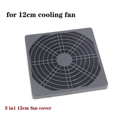 3in1 Plastic Dustproof Fan Cover Net 12cm 120mm Case Fan Dust Filter Guard Grill Protector for PC Computer Cleaning Cooling