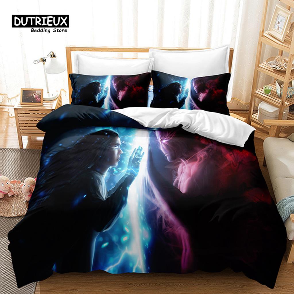 Psychedelic Swirl Duvet Cover Luxury Abstract Geometric Bedding Set Chic 3D Comforter Cover King For Girls Adults Bedroom Decor