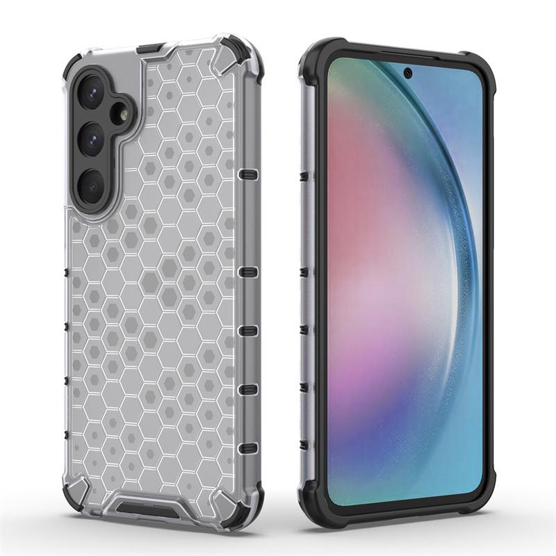 For Samsung Galaxy A55 5G Case Samsung Galaxy A05S A05 A15 A25 A35 A55 5G Cover Honeycomb Shockproof TPU Armor PC Phone Case