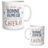 Mug céramique je suis de bonne humeur blanc