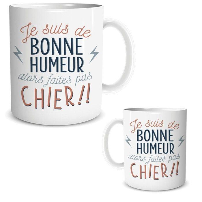 Mug céramique je suis de bonne humeur blanc
