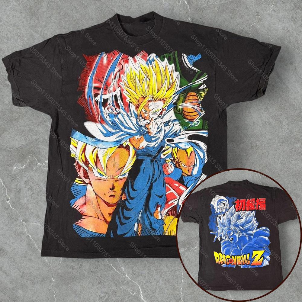 Dragon Ball Goku Anime Oversized Unisex Short Sleeve Tshirt Cotton Streetwear Summer Graphic Tee Casual Tops Trendy Unisexs Clothing