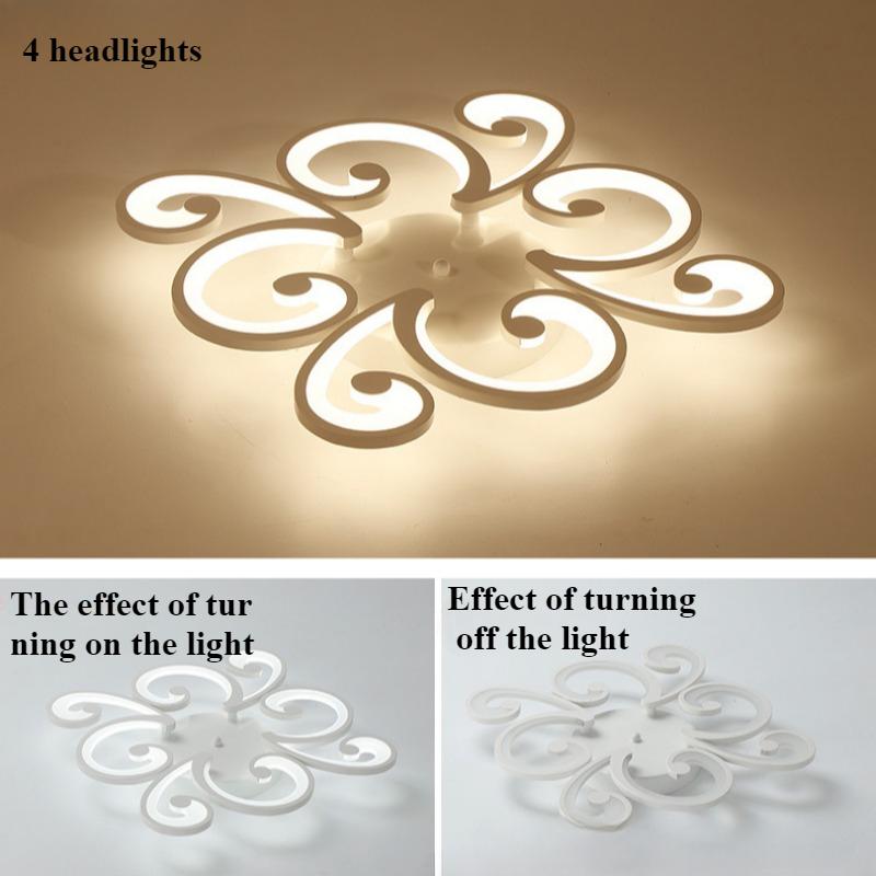 Simple Modern Flower Petal Creation Warm Bedroom Ceiling Lamp