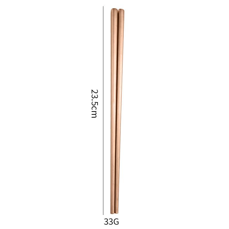 Matte 304 Stainless Steel Chopsticks Thickened and Lengthened Non-slip and High Temperature Resistance Integrated Domestic Sushi Chopsticks