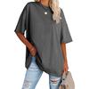 Women's T-Shirt Oversized Relaxed Fit Raglan Sleeve Crew Neck Short Sleeve Top