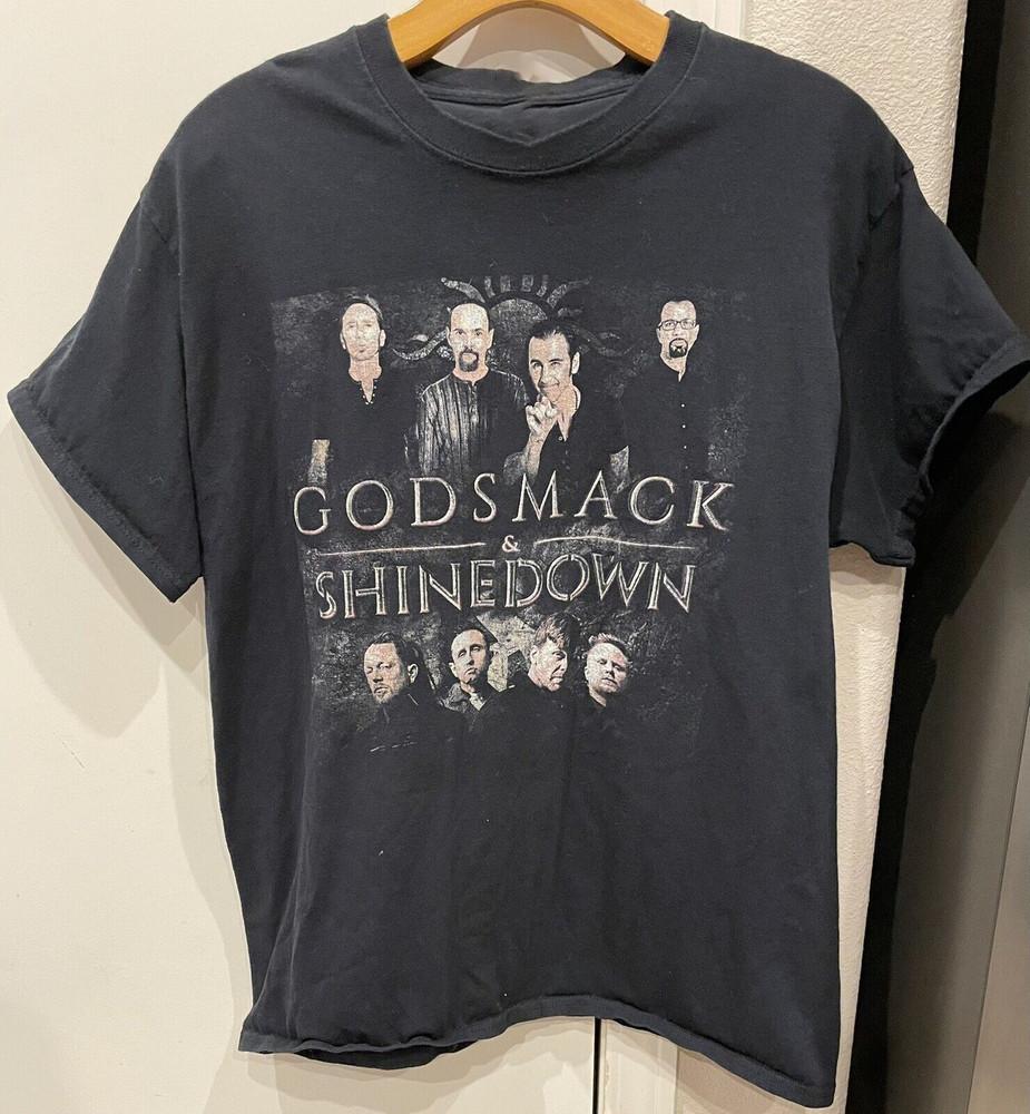 Godsmack Shinedown Tour Concert 100% Cotton Adult TShirt Unisex T-Shirt S