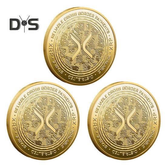 XRP Coin Commemorative Coin Symbol of Financial Innovation XRP Ethereum Coin Highlighting Leading Digital Coins Gift for Enthusiasts Educational