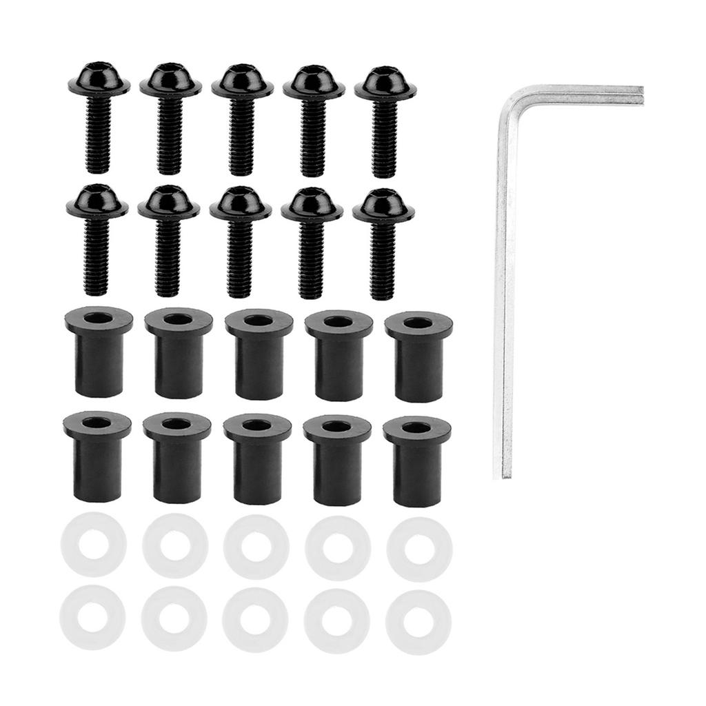 10pcs Motorcycle Windshield Bolts Nut Washers Universal Motorbike Fairing Mounting Kit