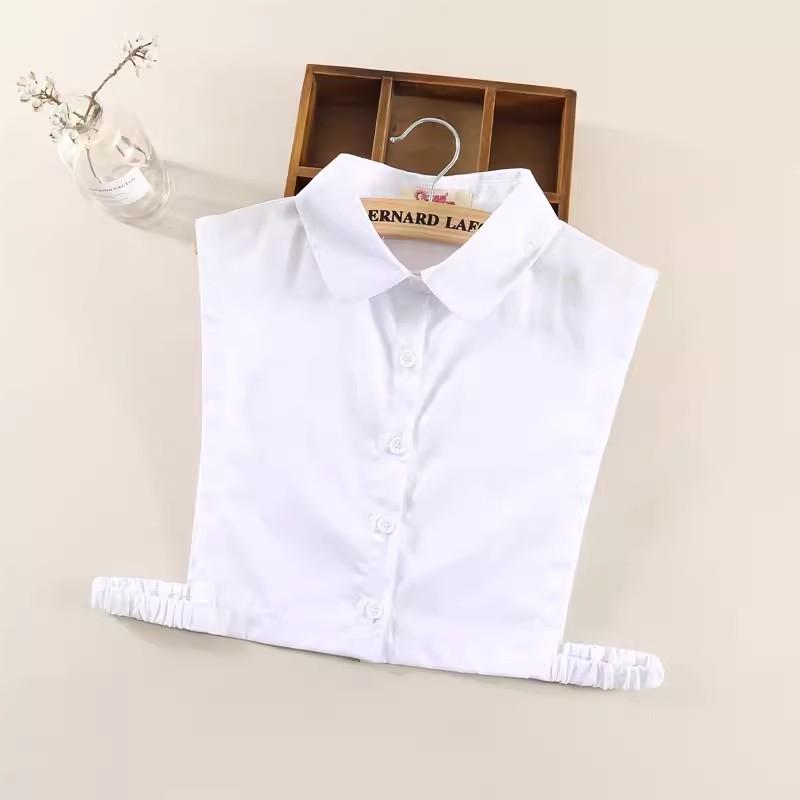 

Perfect Match Size L- 8Xl White Fake Collar Women Detachable Collars Dot False Collars Woman Female Removable Dickie Half Shirt Women Faux Col