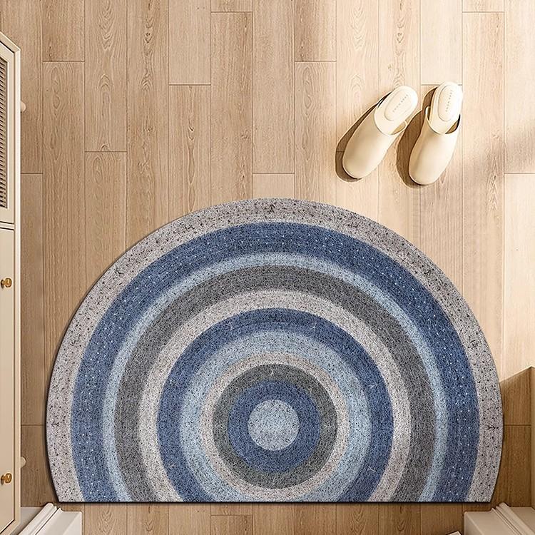 Vintage Half Circle Carpet Door Mat Entrance Home Foot Pad Mud Scraper Durable Easy Clean Entrance Rug Indoor Outdoor Use