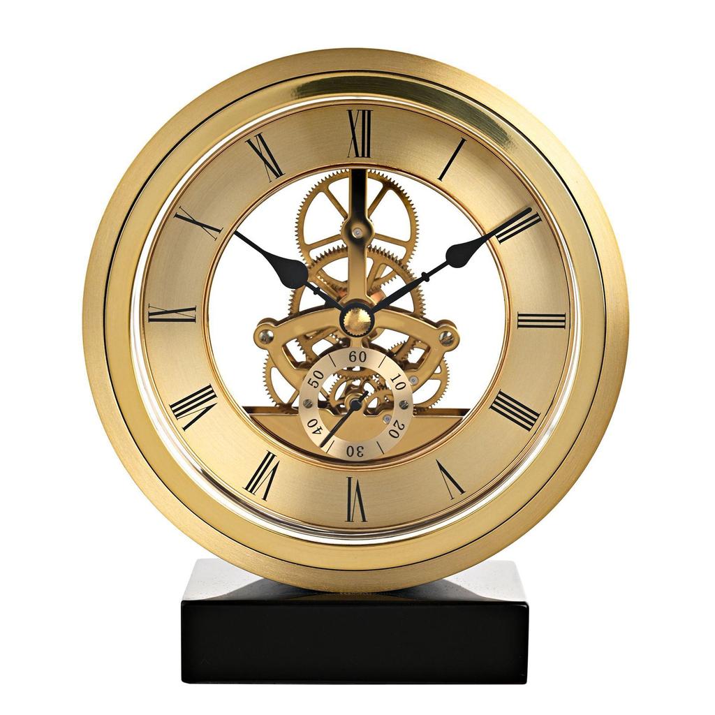 Wm.Widdop Round Skeleton Clock On Base