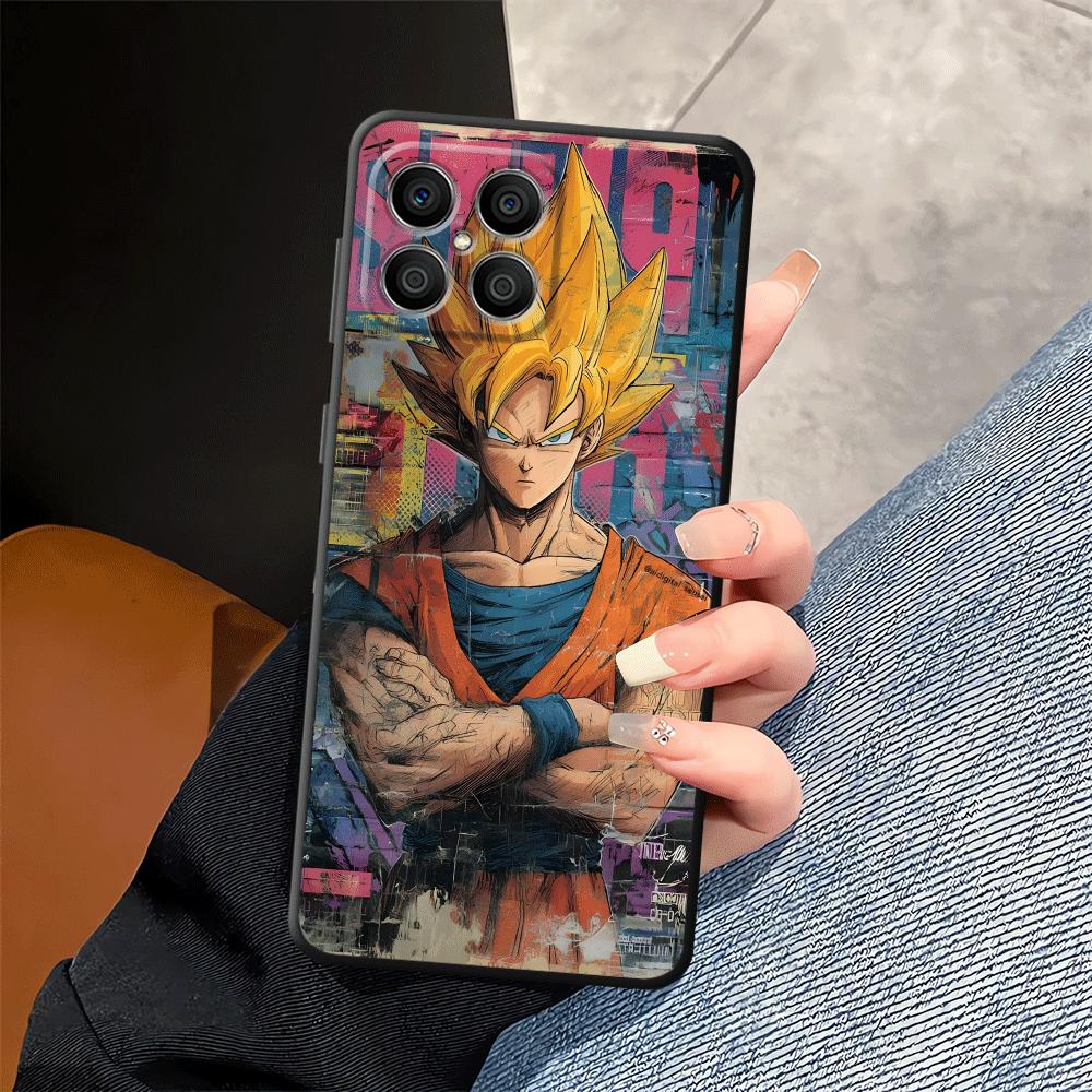 Dragon Ball Retro Goku Case for Honor 70 X5b X7 X8 Magic5Lite 90 200 400 Lite X6 X9a 8X Black Soft Phone Cover