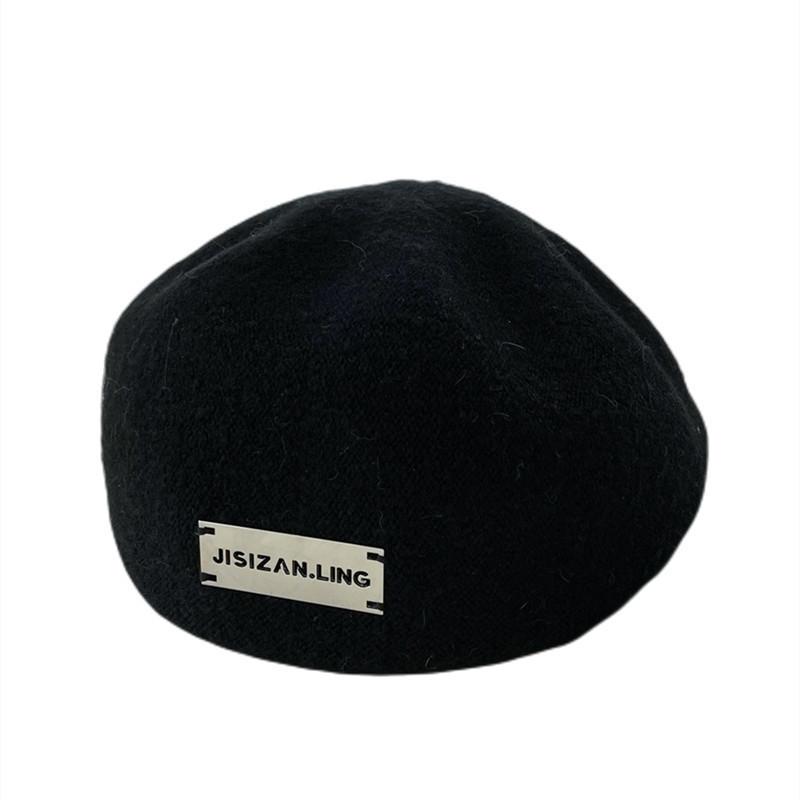 Winter Color Solid Beret Hat For Women With Classic Design Thickened Cap Gift