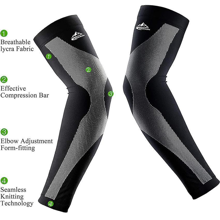 1Pair Arm Compression Sleeves,UV Protection Cooling Arm Sleeves UPF50 Sun Sleeves Arm Covers for Cycling Golf Basketball