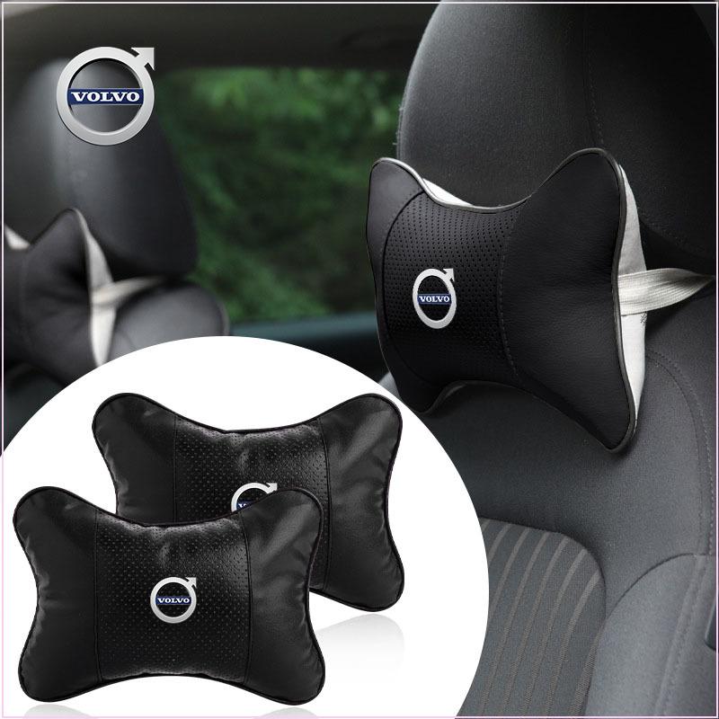 1Pcs Car Seat Headrest Auto Volvo Logo Neck Pillow Car Accessories for Volvo Xc90 S60 S80 Xc60 Xc70 Xc90 Fh V50 S40 C30