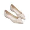 Single Shoes Women's Fashion Spring Women's Pointed Head Soft Sole Not Tired Feet Comfortable Soft Leather Flat Shoes Simple Wind Shoes