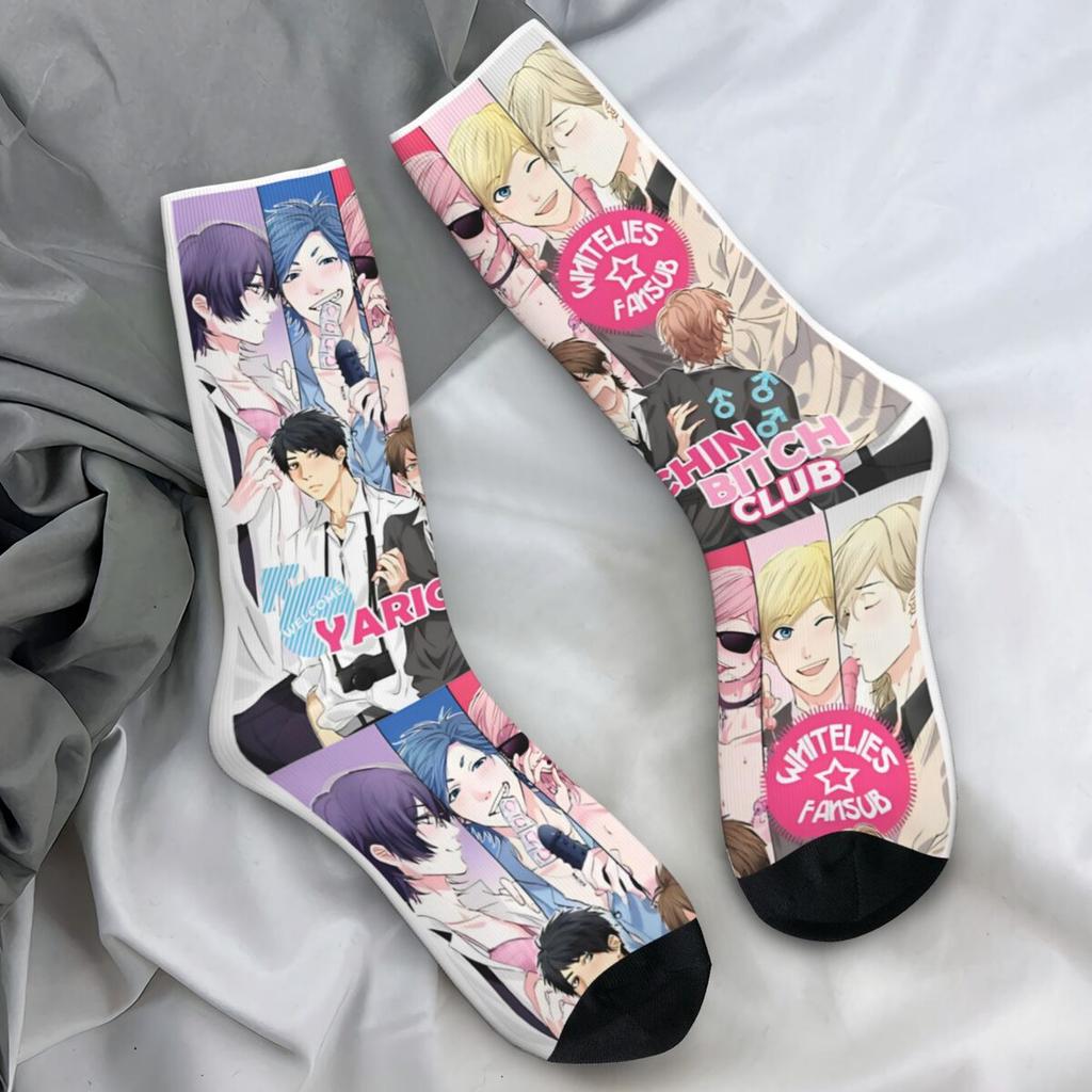 Couple Socks Yarichin B Club Manga Boy Stockings Autumn Gothic Warm Soft Socks Design Running Sports Non Slip Socks