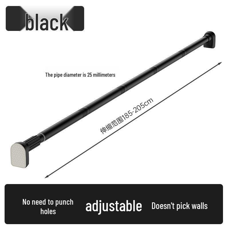 Retractable Stainless Steel Clothesline & Shower Curtain Rod Combo for Balcony and Bathroom