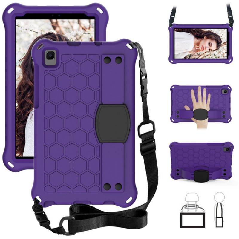 Full Coverage Protective Case With Hand Strap Galaxy Tab A7 Lite T220 T225 2021 Honeycomb Design