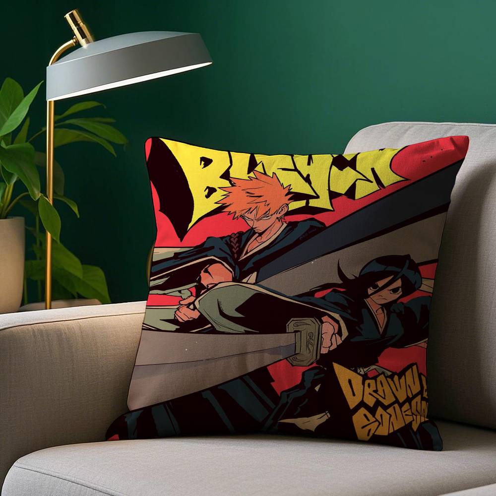 Anime B-Bleach Cool Pillow Case Plush Fabric Soft Pillowcase Double Sided Print Sofa Cushion Cover Throw