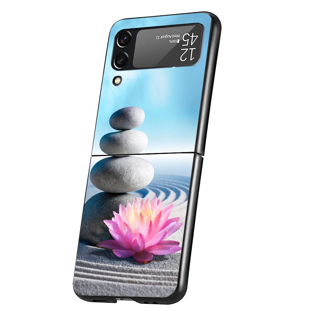 

Lotus Blue White Flowers Case Phone Cover for Samsung Galaxy Z Flip 6 5 4 3 5G ZFlip6 ZFlip5 ZFlip4 ZFlip3 Black Hard Trend Fund Galaxy ZFlip5