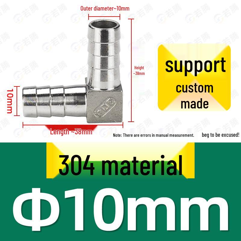 304 Stainless Steel T-Shape, Y-Shape, L-Shape, Cross Four-Way Barb Connector for Water/Air Hose, 46 Points.