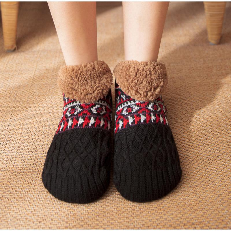 Autumn and Winter Home Warm Women Floor Socks Sleep Carpet Non-slip Snow Socks