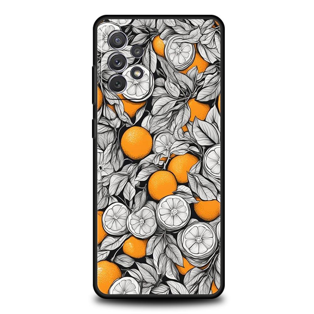 Summer Fresh Fruit Lemon Print Phone Case for Samsung Galaxy A55 A35 A15 A14 A13 A25 A54 A51 A71 A72 A73 A32 A52 A41 5G Soft TPU