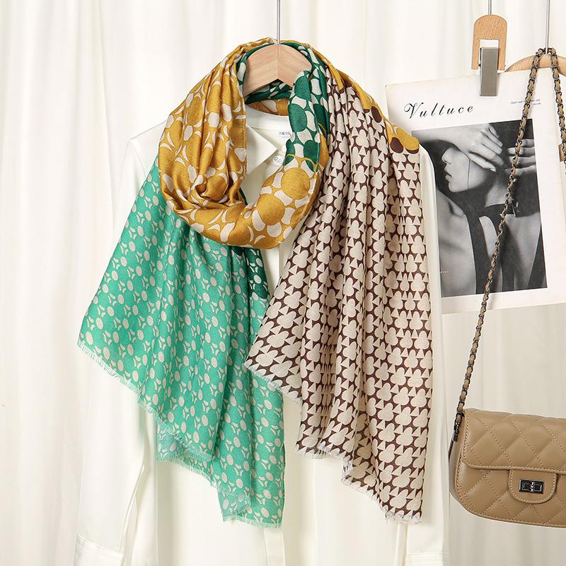 180*90Cm Winter Thick Viscose Scarf Geometric Patchwork Fringe Cotton Shawls And Wraps Pashmina Stole Bufandas Muslim Sjaal