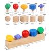 Kid Wooden Screw Matching Game Montessori Parish Toy Nut Bolt Disassembly Fine Motor Skill Shape Color Sensory Educational Toy