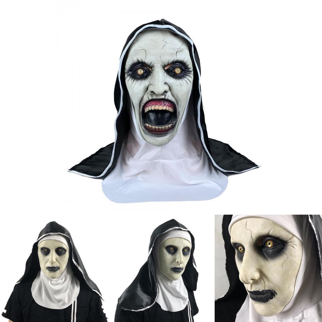 The Conjuring 2 Horror Nun Latex Mask Costume For Halloween Cosplay Party Props