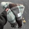 North thickened warm scarf soft waxy couple shawl winter high sense solid color versatile fringed scarf women