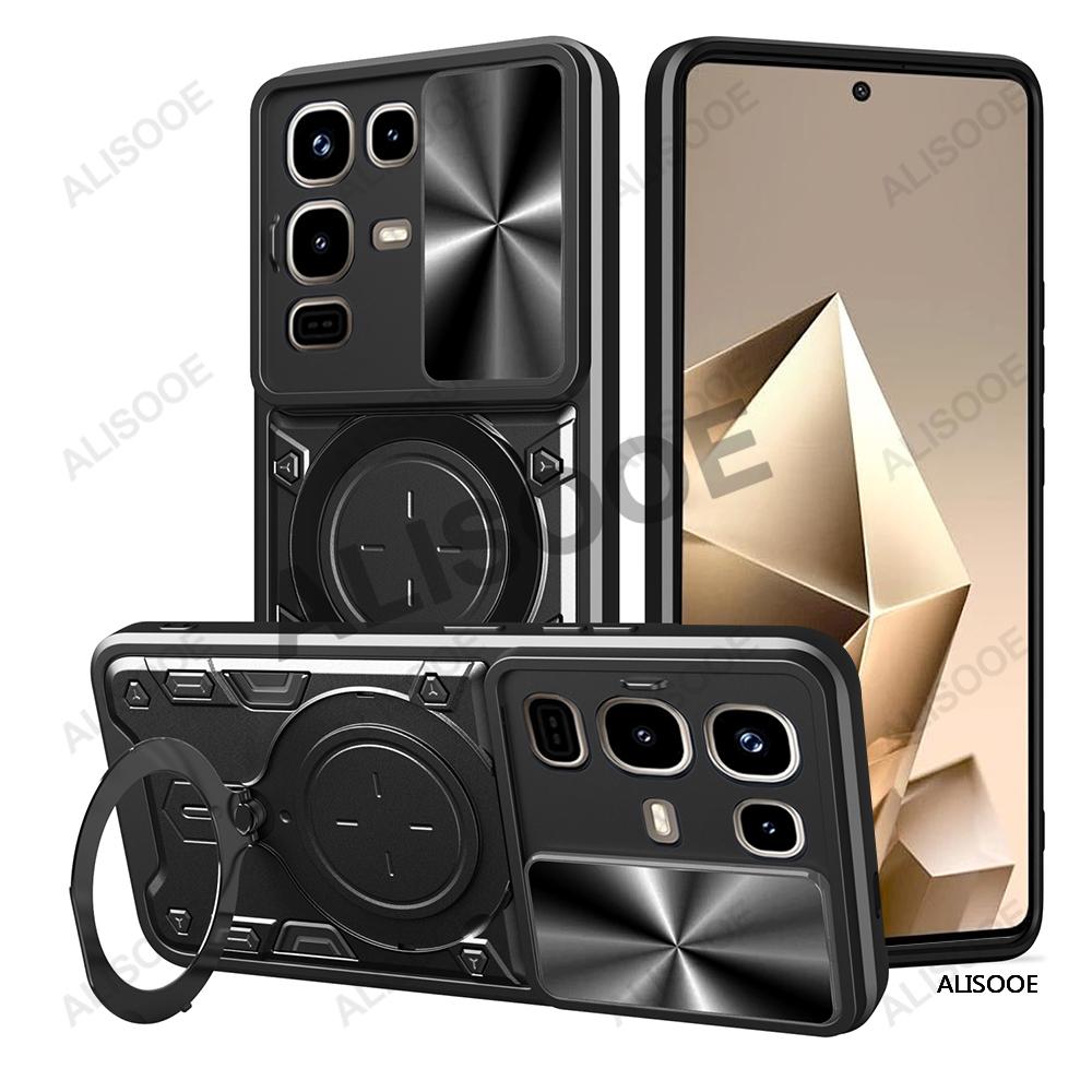 Funda for Infinix Note 50 Pro 4G Note 50X 50S Case Slide Camera Ring Stand Protect Cover for Infinix Note 50 Pro+ Plus 5G Capa