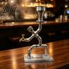 Metal Wine Accessory Vintage Industrial Dispenser Pipe Liquor Dispenser with Brass Tap Countertop Unique Spirit Whiskey Vodka Stand Home