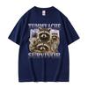 Tummy Ache Survivor Funny Raccoon Meme T Shirts Men Women Trendy Trend Vintage Graphic Tee Shirt Retro Short Sleeve Tshirt Tops