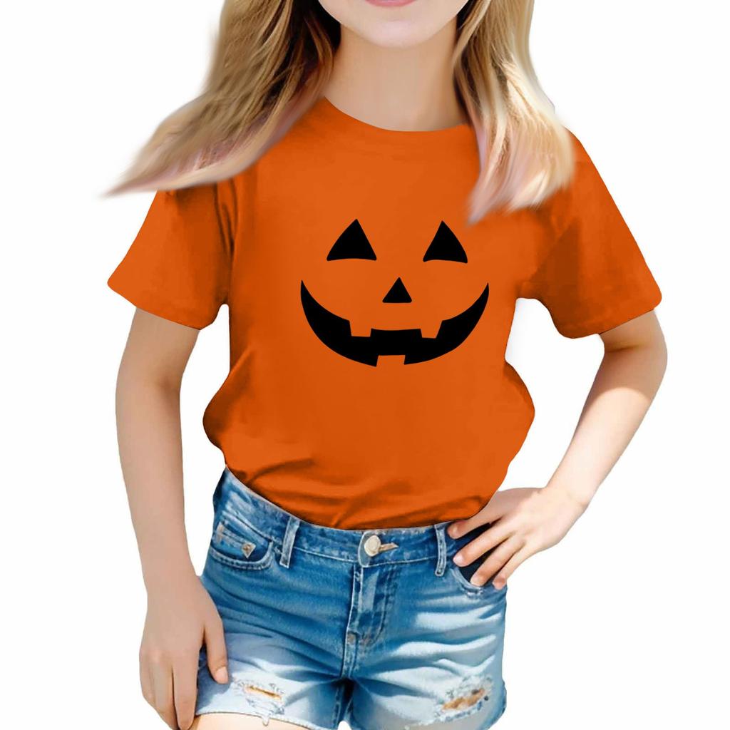 Toddler Girl Boy T-Shirts Halloween Day Kids Top Boys And Girls Printed Short Sleeved T-shirt