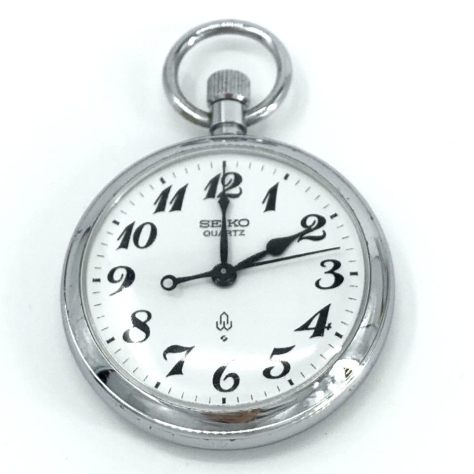 Хорошо работает SEIKO 7550-0010 Кварцевые QZ На батарейках Белый циферблат Нержавеющая сталь Железнодорожные часы Без водозащиты 3 стрелки