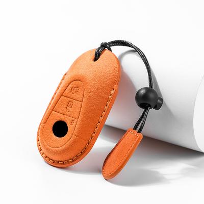 Étui de clé de voiture en daim Housse de télécommande Coque Porte-clés Protecteur de chaîne Pour Mercedes Benz Nouveau C260L E300L S400L EQE GLC CLE C E S Classe