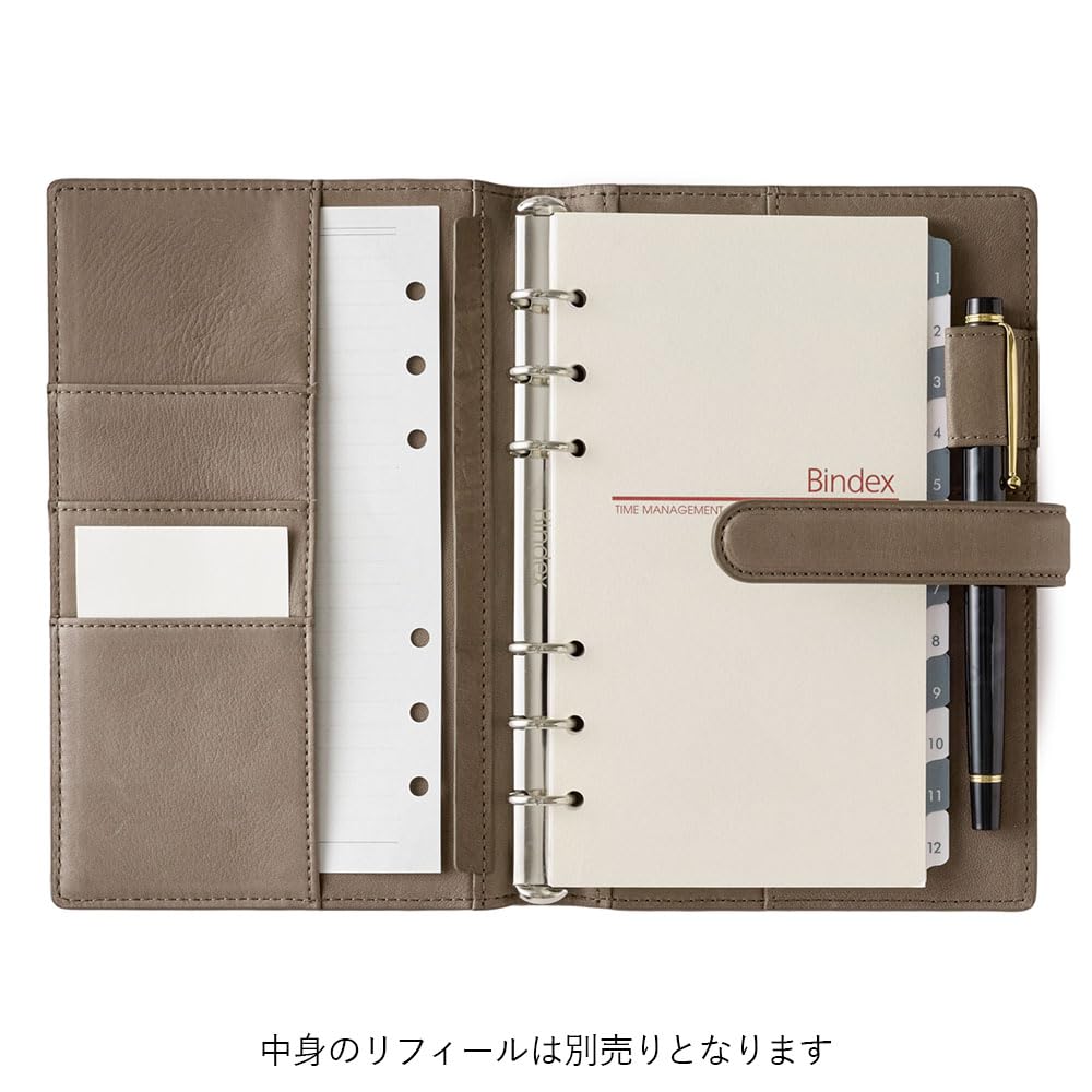 NOLTY System Notebook Bindex Classic Bible Cowhide Greige BB89-2