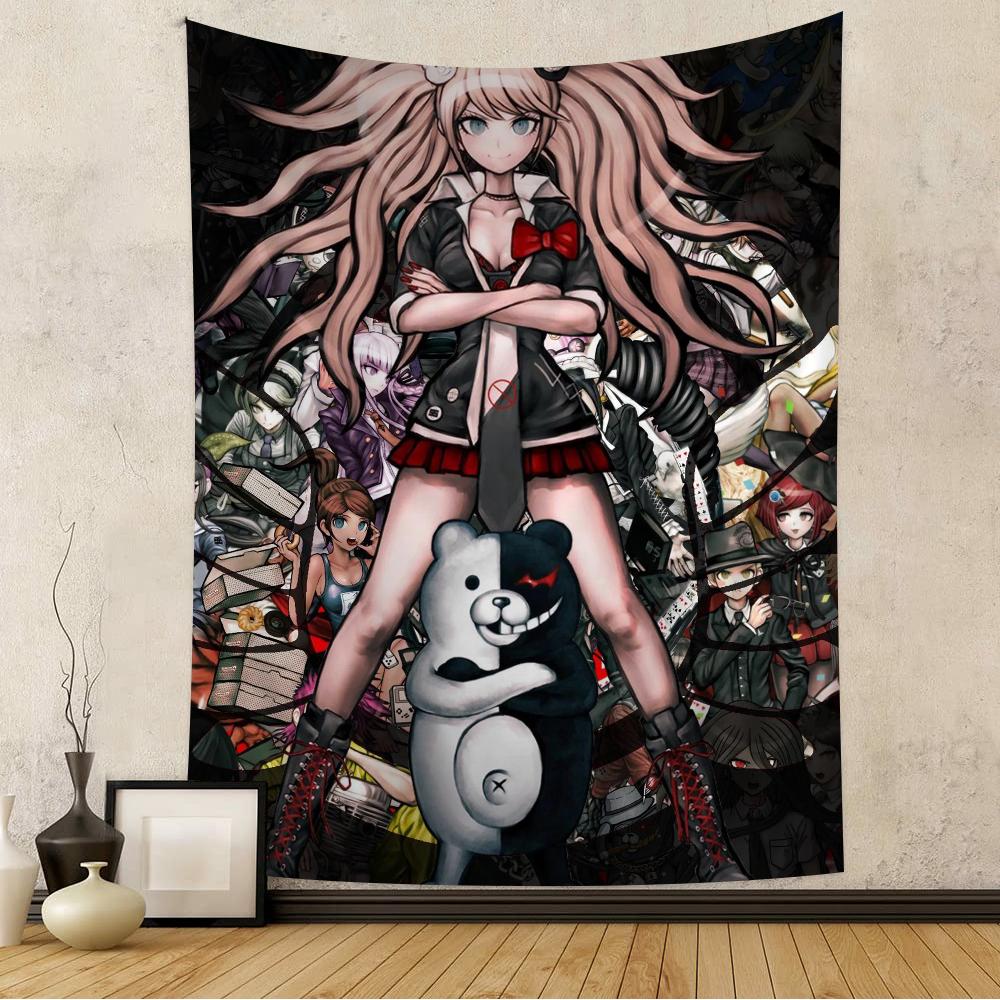 Classic Anime Game Series Danganronpa Colorful Tapestry Wall Hanging Bohemian Wall Tapestries Mandala Wall Art Decor