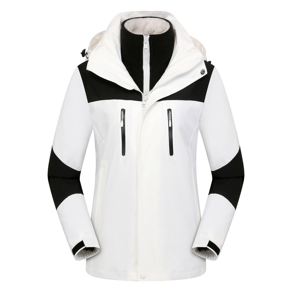 Three-in-one Women's Outdoor Removable Velvet Liner Jacket