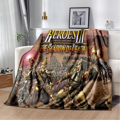 3D-Heroes of Might and Magic Retro-Spiel, weiche Plüschdecke, Flanelldecke, Überwurfdecke für Wohnzimmer, Schlafzimmer, Bett, Sofa, Picknick