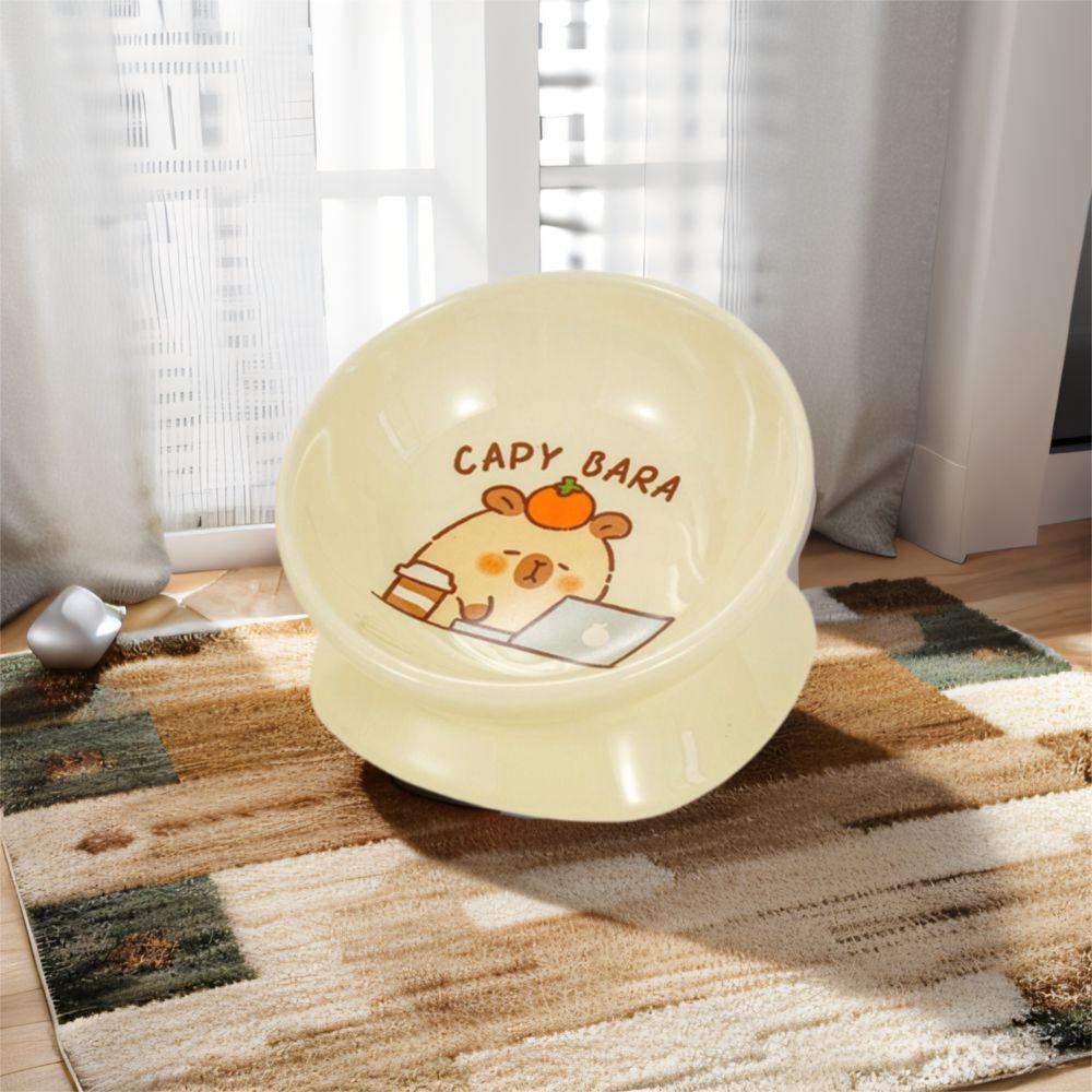 Slanted Mouth Pet High Foot Bowl Ceramic Dog Food Feeding Basin Cat Bowl  Water Container