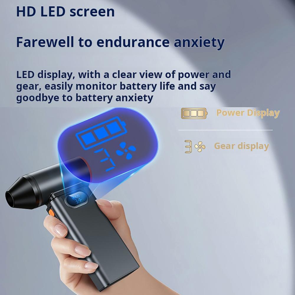 2025 New 130000 RPM Vacuum Cleaner Brushless Motor High-Speed Turbo LED Display Handheld Blower Powerful Wireless Vacuum Cleaner For Car