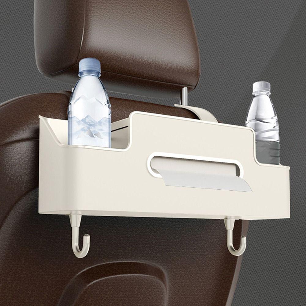 Multifunctional Backseat Cup Holder with Hook Car Back Seat Tissue Box  Automotive Interior