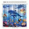 Vibrant Ocean Life Waterproof Shower Curtain For Bathroom Decor, Featuring Dolphins, Tropical Fish, And Colorful Coral Reefs