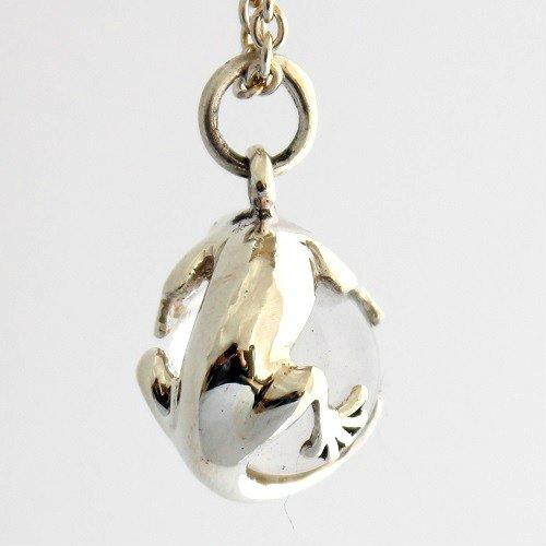 [World Accessories Carmelo] Lizard Gecko Maori Crystal Sterling Silver 925 Pendant Top