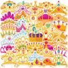 50 New Stickers for Children's Cute Cartoon Princess Love Crown Creative Shape Dream Crown Graffiti