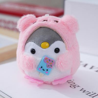 Cute Penguin Doll Key Chain Girl Cartoon Car Plush Key Chain Kawaii Lady Bag Accessories