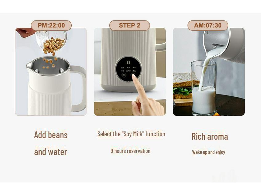 OSTMARS Automatischer Mini-Sojamilchbereiter – Kein Kochen, kein Filtern, multifunktionales, wandbrechendes Design